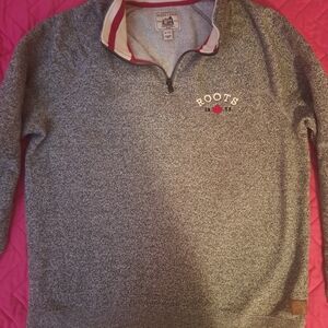 Roots Gray Quarter-Zip Sweatshirt